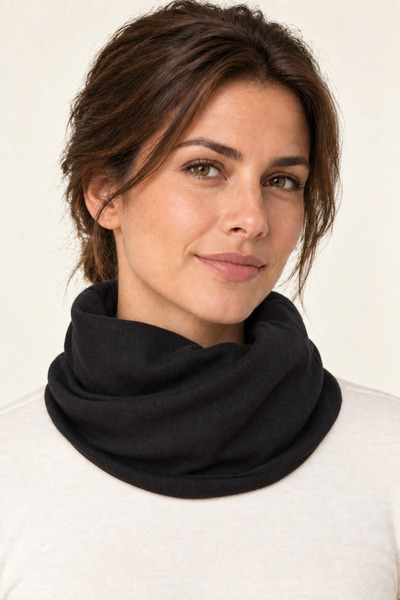 Sacce Scarves&Accessories Unisex Siyah Çok Amaçlı Kalın Buff Boyunluk Bere Bandana Esnek Mevsimlik Kışlık