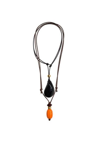Charmist Sienna Cord Necklace Çift Kordon Kolye