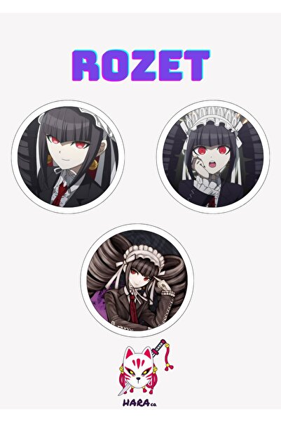 Hara Company Danganronpa Oyunu Celestia Ludenberg Rozet Seti / Çanta Süsü