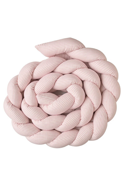 JOYFUL KIDS Harmony Çizgili Örgü Kenar Koruma - Pembe – 360 cm -