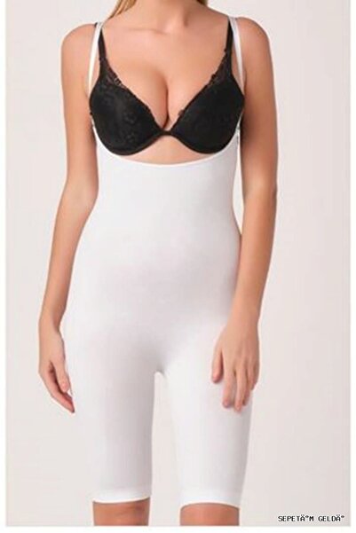 Sistina Spt-Gld White Women's Long Seamless Corset - 751 - (220247) Size XL