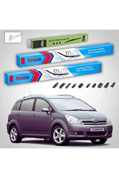 TEAMCAR Wipers Toyota Avensis Verso M2 MPV 2001-2009 | Front and Rear Set Fla...