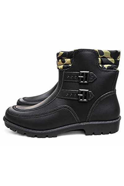 ARISAN Unisex Siyah Termal Kürklü Fermuarli PVC Kar Bot