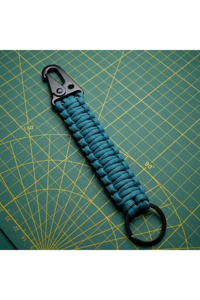 PARACORD ALPİN Kancalı Klipsli Petrol Mavi Anahtarlık – 550 Ekipman ve Çanta ...