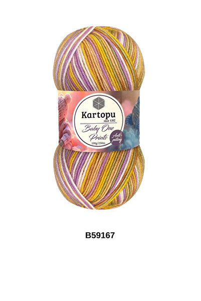 hobi dünyası evim 1 Piece Kartopu Baby One Prints 100 Grams 250 Yards Baby Bl...