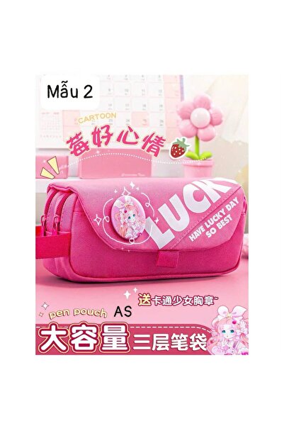 BABUN Girl's Multi-Compartment Cute Patterned Lucky Writing Anime Style Easy-...