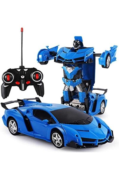 Generic ZeroPlusOne® RC Car for Kids, 1:18 Transform Car Robot, 2.4GHz Rechar...
