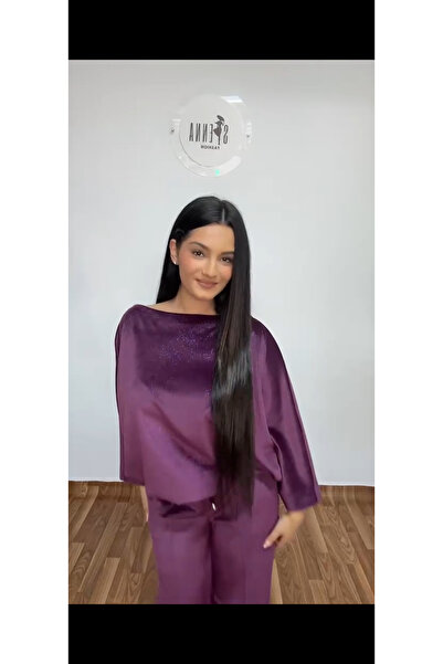Sienna Fashion Μωβ βελούδινη σύνολη