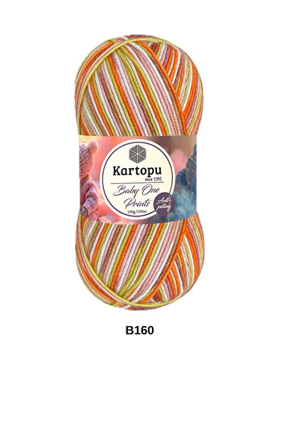 hobi dünyası evim 1 Piece Kartopu Baby One Prints 100 Grams 250 Meters Baby B...