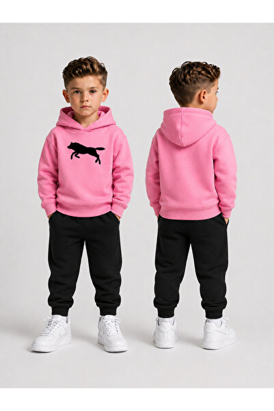 LORVEX Boy's Tracksuit Set Hooded Sweatshirt Top and Bottom Set 3 Threaded Ya...
