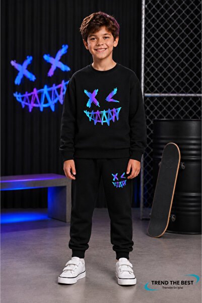TREND THE BEST Trendin En İyisi Trening negru unisex pentru iarnă, pentru fet...