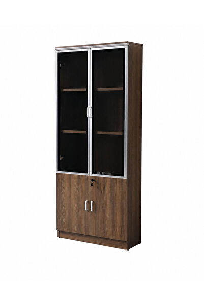 Generic Wooden 2-Door File Cabinet in Brown