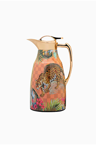 Roomours Leopard Gold Thermos 1 Liter - Multi-Colored