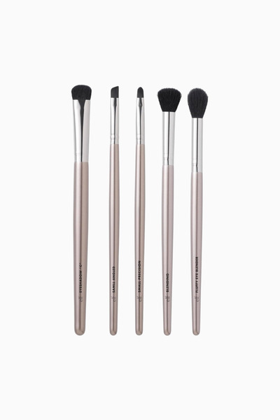 ELF Smokey Eye Fırça Seti 5 Parçalı Göz Makyajı Fırça Kiti - Gümüş
