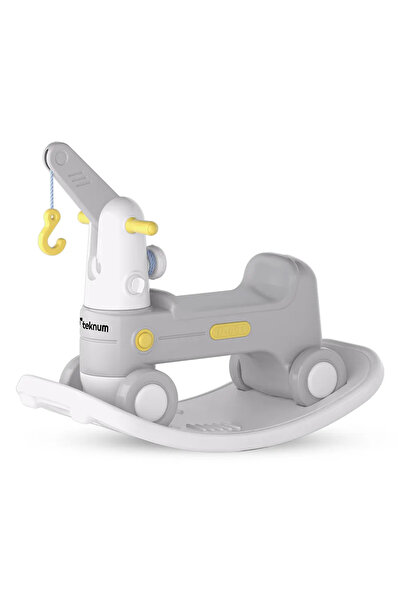 TEKNUM 2 in 1 Gray Swing and Vernier Ride on Car