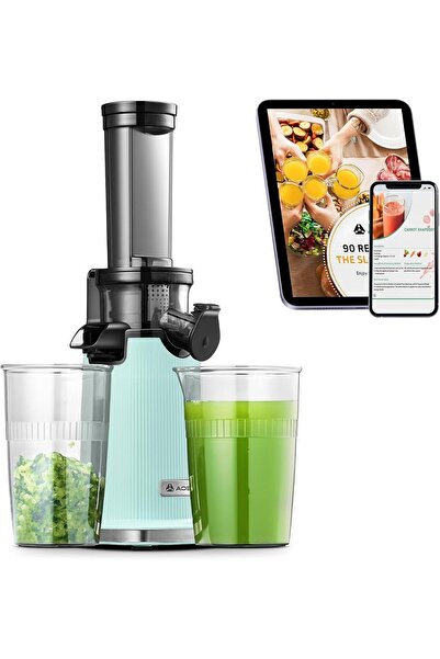 Aobosi Mini Slow Juicer, Reverse Masticating Function, Electric Fruit Press w...