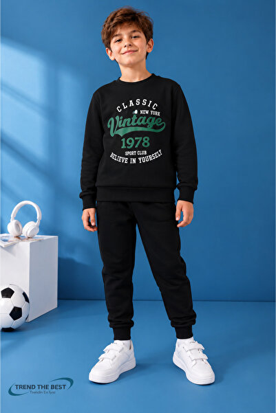 TREND THE BEST Trendin En İyisi Trening negru unisex pentru iarnă, pentru fet...