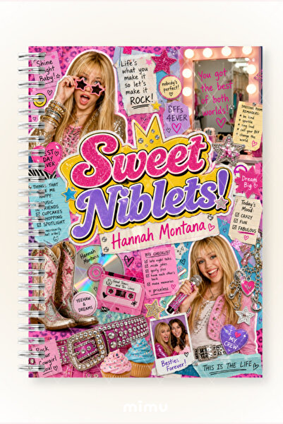 Mimu Art Studio Hannah Montana Sweet Niblets Desenli 60 Yaprak Çizgisiz Okul ...