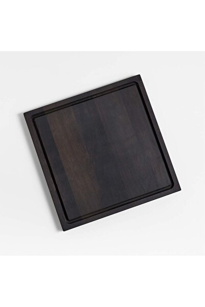 Crate & Barrel Double Sided Ebony Wood Cutting Board, Modern and Versatile