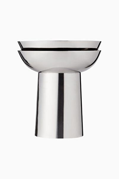 Louise Roe Fountain 02 Paslanmaz Çelik Dekoratif Vazo - Gümüş