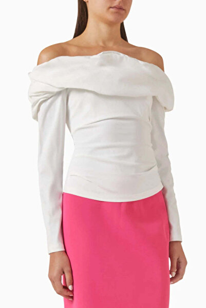 Acler Gifford Off-Shoulder White Women's Blouse - White, 42