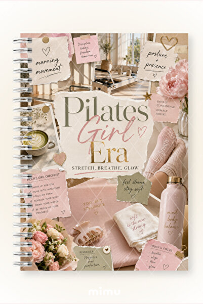 Mimu Art Studio Pilates Girl Era Desenli 60 Yaprak Çizgisiz Okul Defteri A5 S...