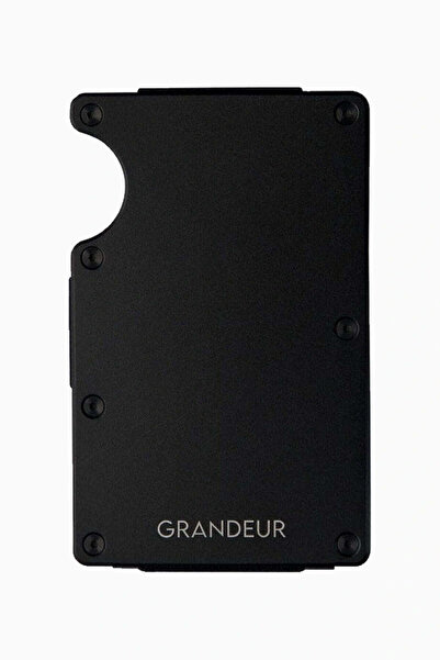 GRANDEUR Rfid Protected Aluminum Card Holder Black with Capacity for 12 Cards...