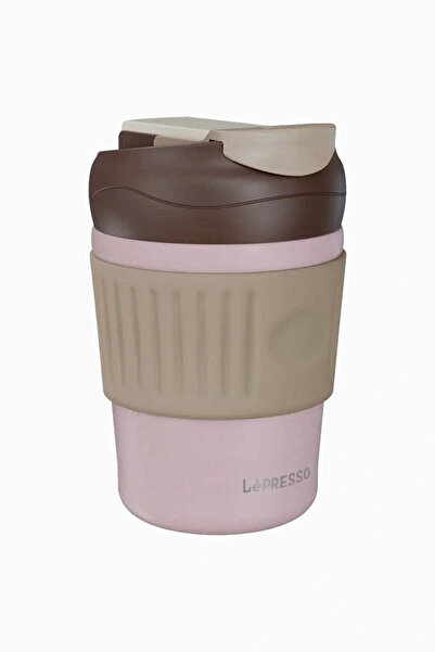 Lepresso Morningscape Dual Sip Stainless Steel Thermos Mug 350 ml Pink - Pink