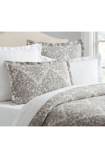 Pottery Barn Jacquard Linen Medallion Quilt Cover, Belgian Linen
