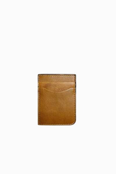 RYOKO Vigo Ultra Slim Full Grain Unisex Leather Card Holder - Camel