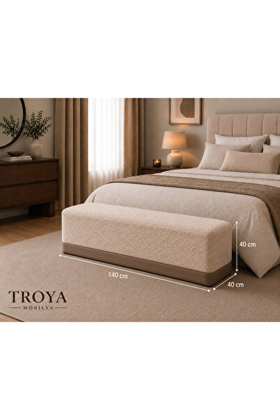Troya döşeme Troya Mobilya 140x40x40 cm Cozy Bench Puf