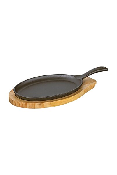 Kuchenprofi Bbq Oval Serving Pan with Wooden Tray, 39,5X19,5X5 Cm, Heat Retai...