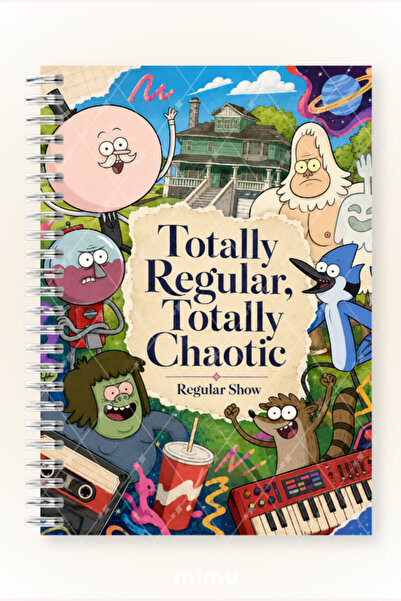 Mimu Art Studio Regular Show Karakterler Desenli 60 Yaprak Çizgisiz Okul Deft...