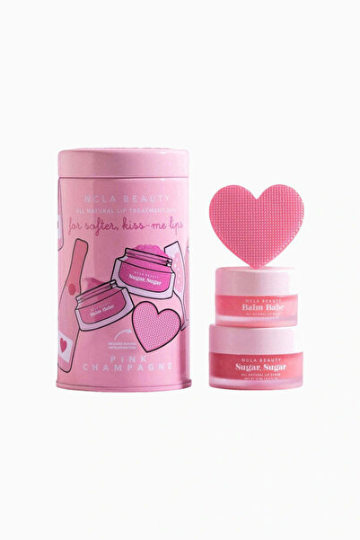 NCLA Beauty Pink Champagne 3-Piece Vegan Lip Care Set - Set of 3