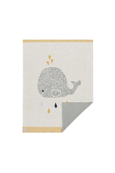 Lässig Little Water Whale Knitted Baby Blanket