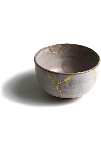 MATCHA MOMENTS Shigaraki Handmade 24 Gauge Kintsugi Bowl 500ml Japanese Cerem...