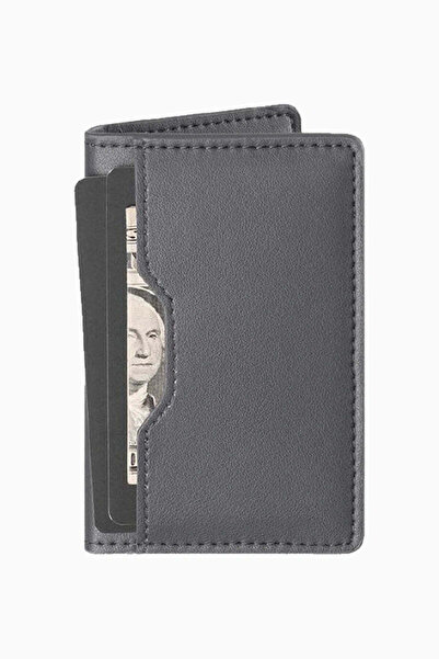 ALVARINO Gray Adhesive Leather Phone Card Holder with 2 Card Capacity - Gray