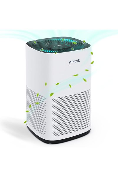 AIRTOK H13 True HEPA Filtreli Hava Temizleyici, 75 m² Kapsama, Sessiz Uyku Modu & Gece Lambası