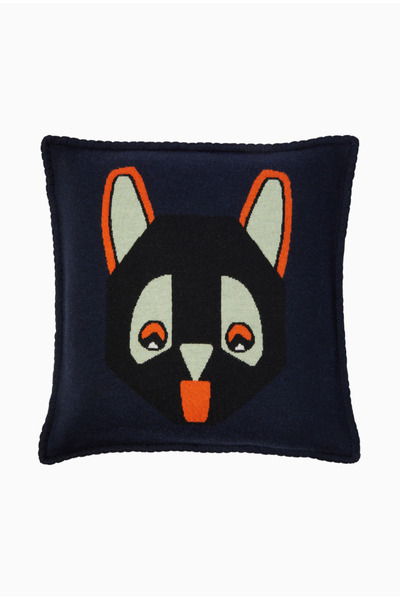 Loewe X Louis Wain Wool Jacquard Decorative Cushion Blue - Blue, 50 X 50 cm