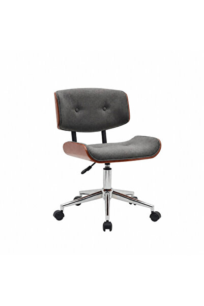 Generic Dark Gray Fabric Swivel Office Chair