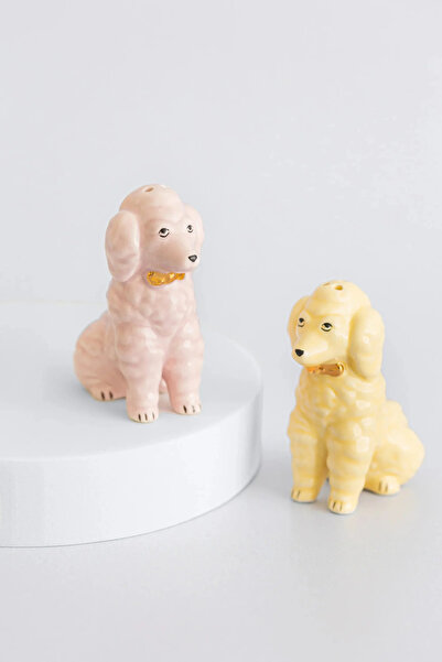 Yvonne Leon Pastel Poodle Salt and Pepper Shaker