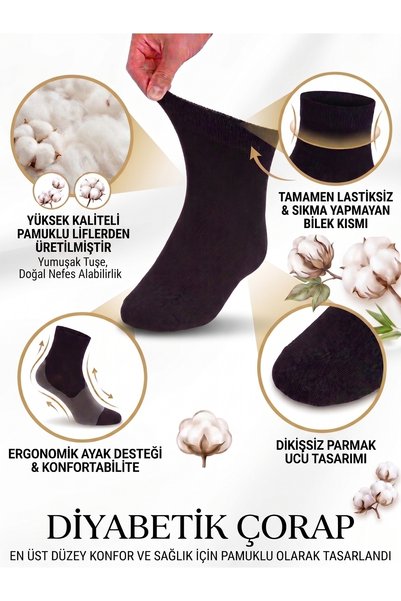 Cousen 6-Piece Unisex Candy Socks Seamless Diabetic Cotton Half-Toe Socks Non-Squeezing Elastic