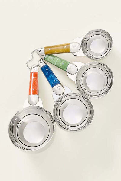 Anthropologie Molly Yeh Steel Measuring Cup Set of 4