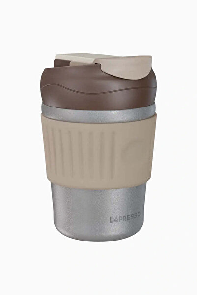 Lepresso Morningscape Dual Sip Stainless Steel Thermos Mug 350 ml Gray - Brown