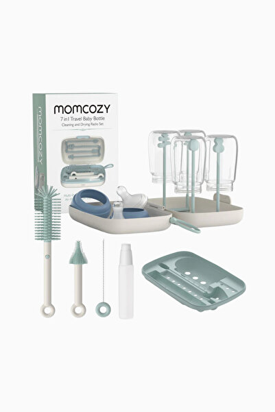 Momcozy Şişe Fırçası Seti Premium 360° Temizlik - beyaz