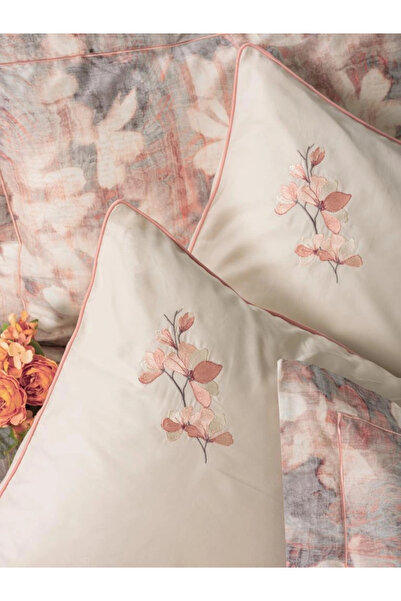 online kapsulavm avm alışveriş مجموعة Nev من الساتان الفاخر المزدوج Layana Pink