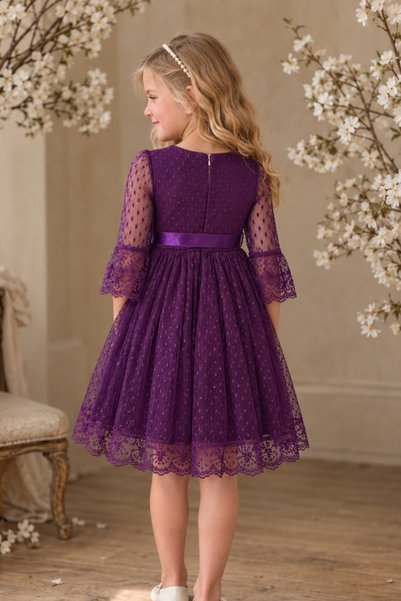 FESSHERA Girl's Stylish Dress with Zipper Closure and Lining