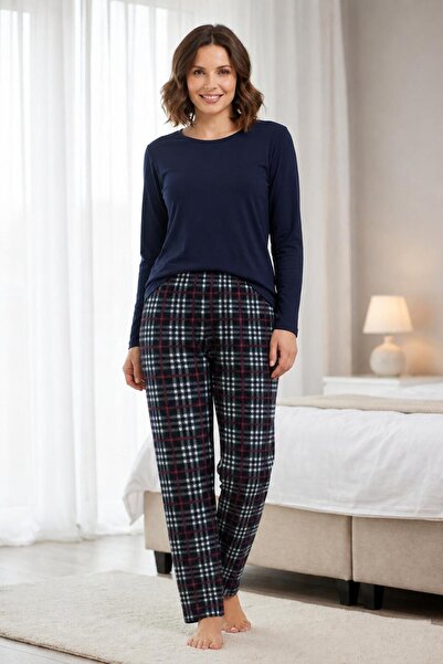 Pi Giyim Women's Fleece Pajama Bottoms - Elastic Waist, Winter, Warm and Comf...