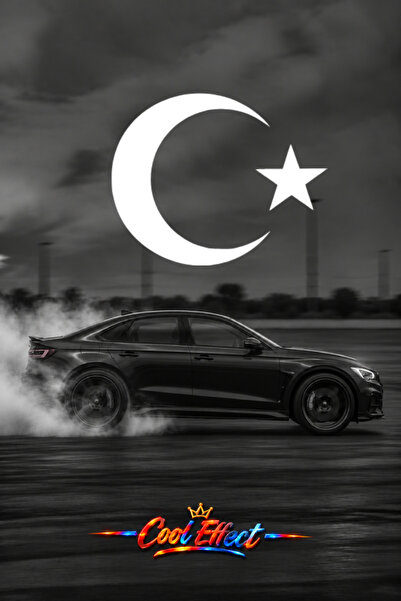 Ay Yıldız Bayrak Araba Cam Stickerı - Oto Arka Cam Kesim Folyo