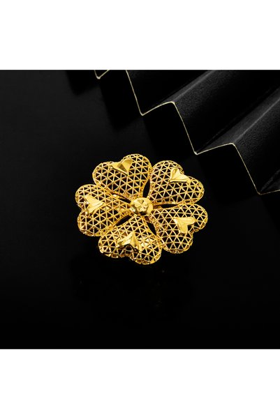 Generic High Quality Copper Jewelry Women Fashion Luxury 18 K Gold Plated Colored Wedding Trendy Ring